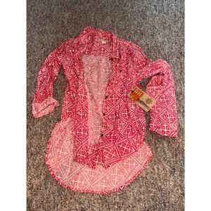 Brand new Ruff Hewn size small red women’s blouse ￼